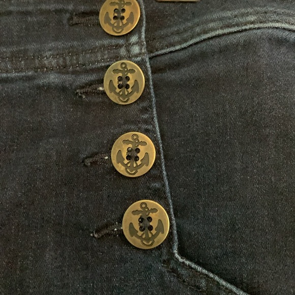 Express Jeans Sailor High Rise denim Shorts Size 6 - Picture 2 of 5